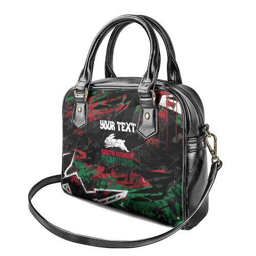 Personalized South Sydney Rabbitohs Shoulder Handbag Graffiti Grunge Abstract Urban Street Style Design