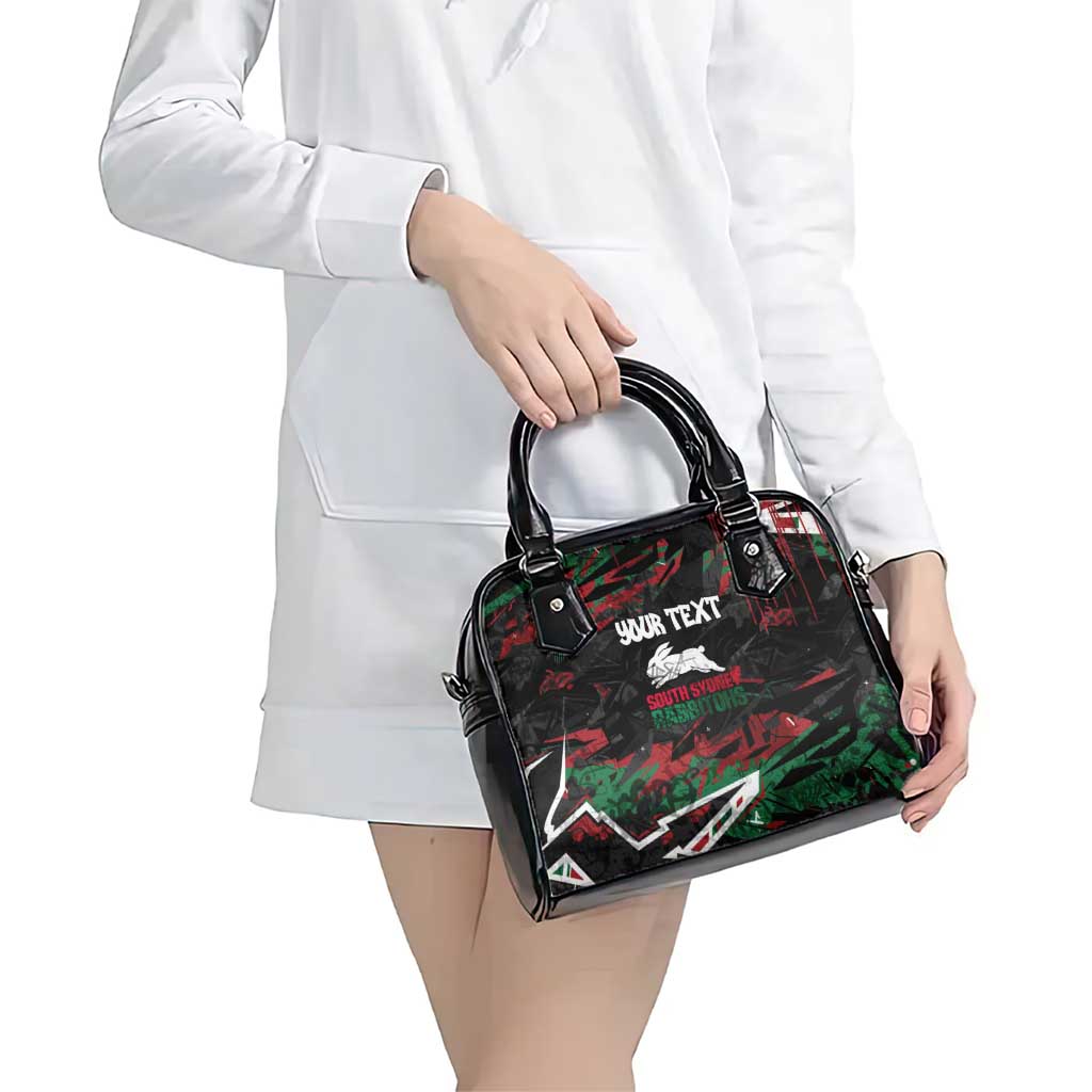 Personalized South Sydney Rabbitohs Shoulder Handbag Graffiti Grunge Abstract Urban Street Style Design