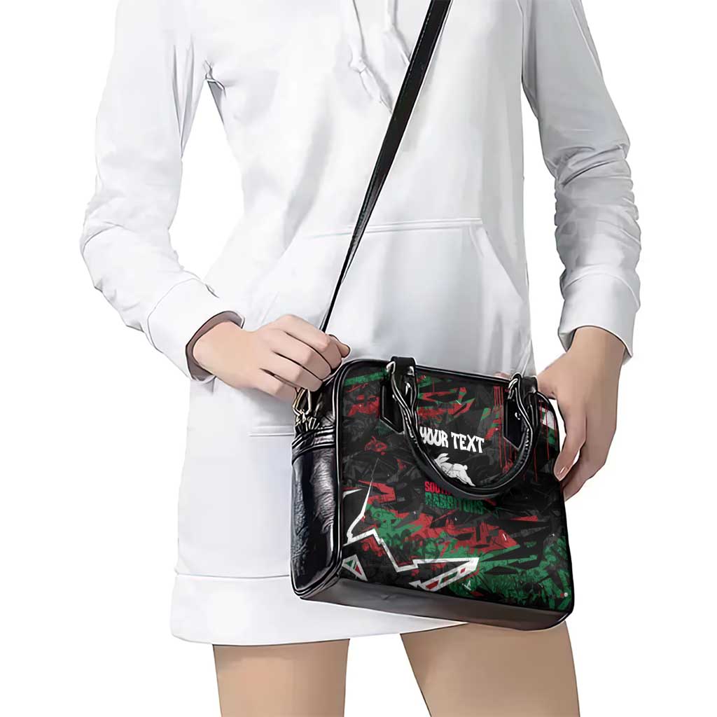 Personalized South Sydney Rabbitohs Shoulder Handbag Graffiti Grunge Abstract Urban Street Style Design