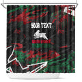 Personalized South Sydney Rabbitohs Shower Curtain Graffiti Grunge Abstract Urban Street Style Design