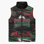 Personalized South Sydney Rabbitohs Sleeveless Puffer Jacket Graffiti Grunge Abstract Urban Street Style Design