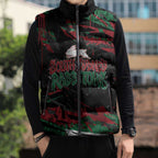 Personalized South Sydney Rabbitohs Sleeveless Puffer Jacket Graffiti Grunge Abstract Urban Street Style Design