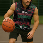 Personalized South Sydney Rabbitohs Sleeveless Zip Hoodie Graffiti Grunge Abstract Urban Street Style Design