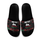 Personalized South Sydney Rabbitohs Slide Sandals Graffiti Grunge Abstract Urban Street Style Design