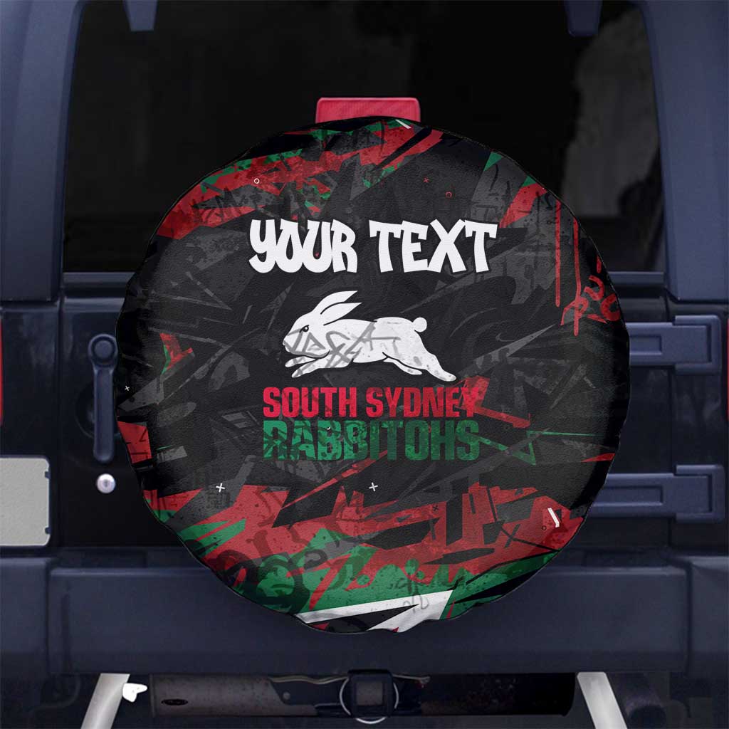 Personalized South Sydney Rabbitohs Spare Tire Cover Graffiti Grunge Abstract Urban Street Style Design