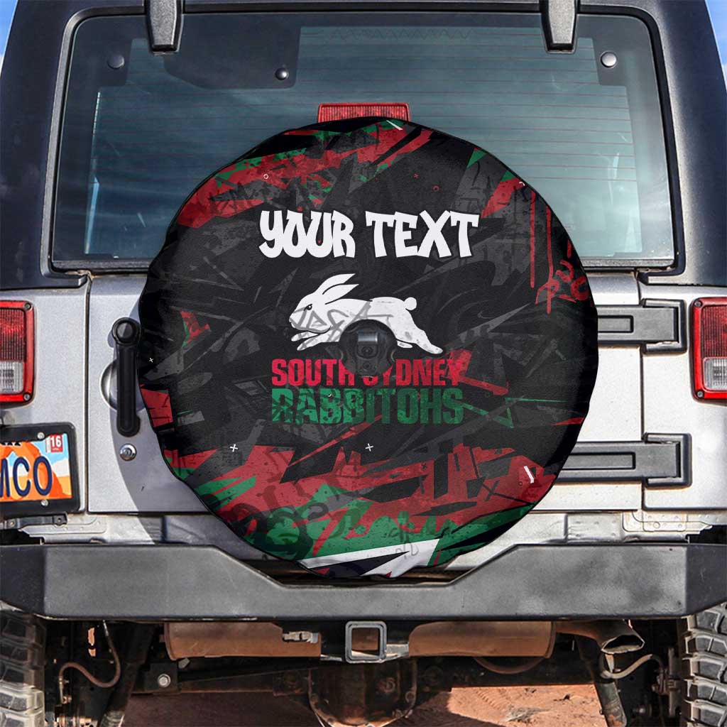 Personalized South Sydney Rabbitohs Spare Tire Cover Graffiti Grunge Abstract Urban Street Style Design