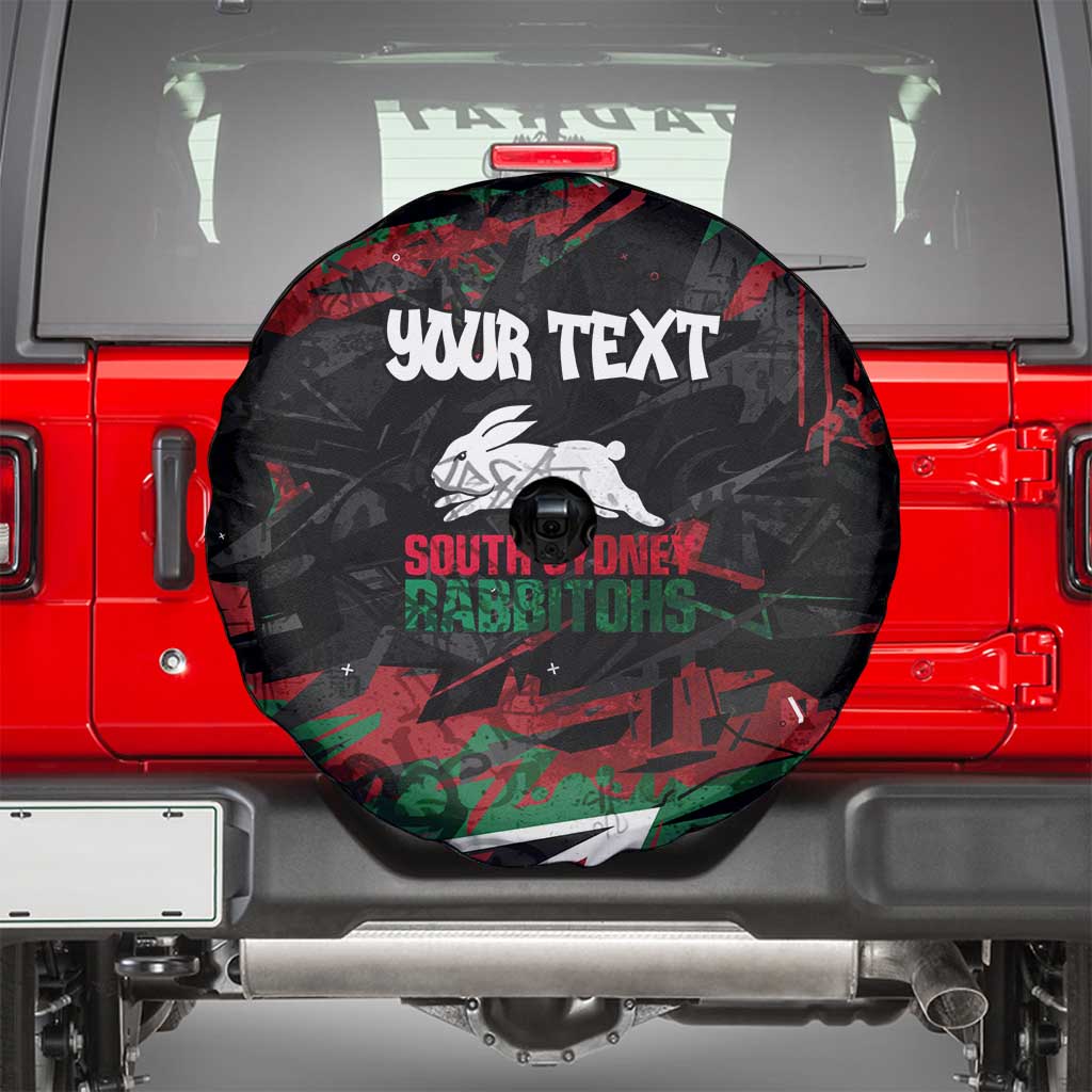 Personalized South Sydney Rabbitohs Spare Tire Cover Graffiti Grunge Abstract Urban Street Style Design