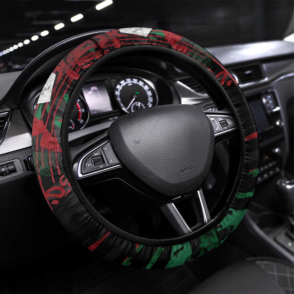 South Sydney Rabbitohs Steering Wheel Cover Graffiti Grunge Abstract Urban Street Style Design