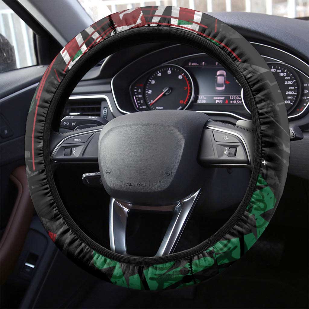South Sydney Rabbitohs Steering Wheel Cover Graffiti Grunge Abstract Urban Street Style Design