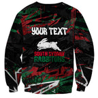 Personalized South Sydney Rabbitohs Sweatshirt Graffiti Grunge Abstract Urban Street Style Design