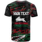 Personalized South Sydney Rabbitohs T Shirt Graffiti Grunge Abstract Urban Street Style Design