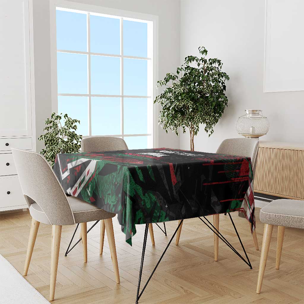 Personalized South Sydney Rabbitohs Tablecloth Graffiti Grunge Abstract Urban Street Style Design