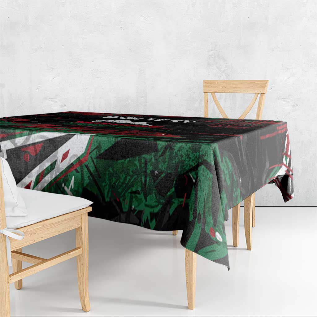 Personalized South Sydney Rabbitohs Tablecloth Graffiti Grunge Abstract Urban Street Style Design