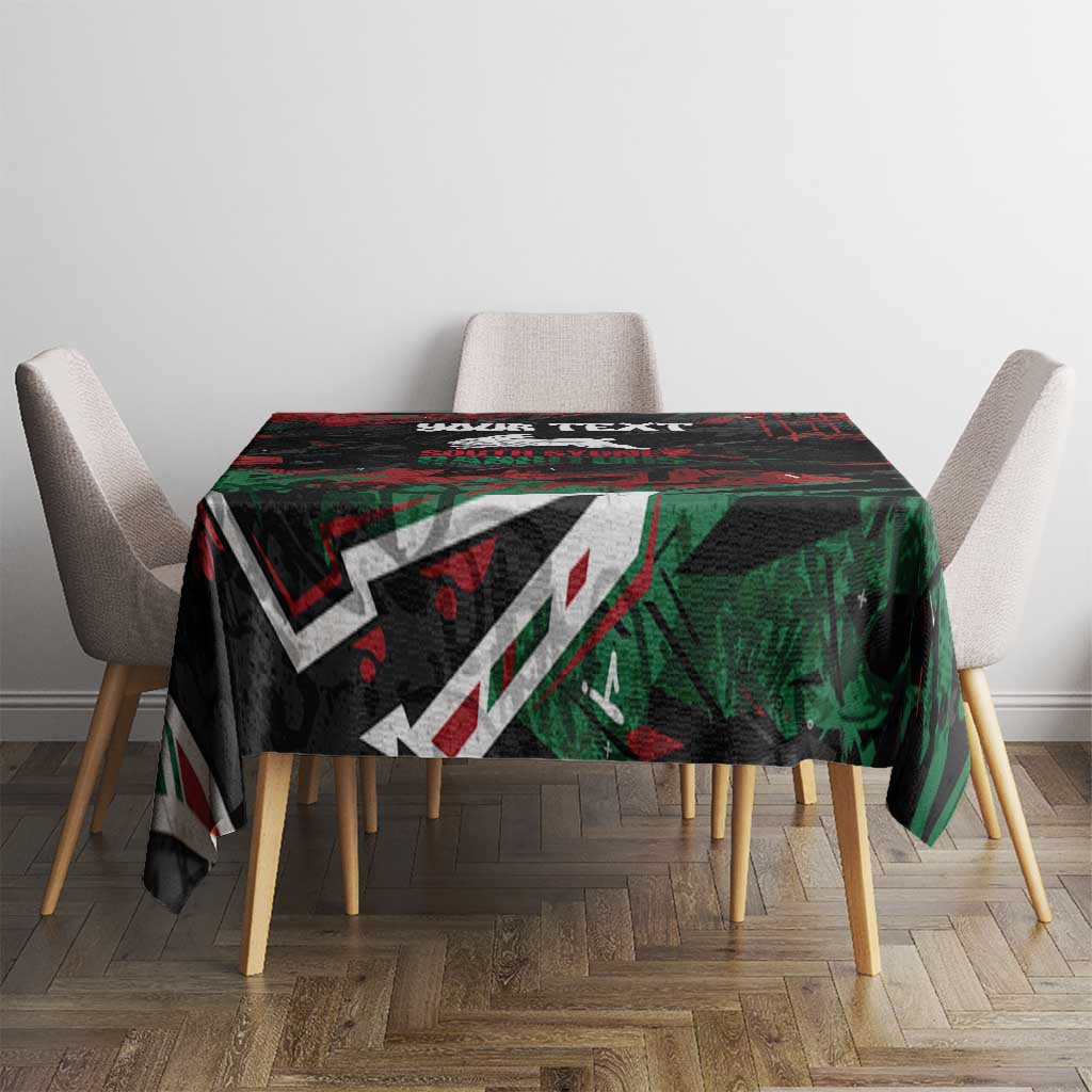 Personalized South Sydney Rabbitohs Tablecloth Graffiti Grunge Abstract Urban Street Style Design