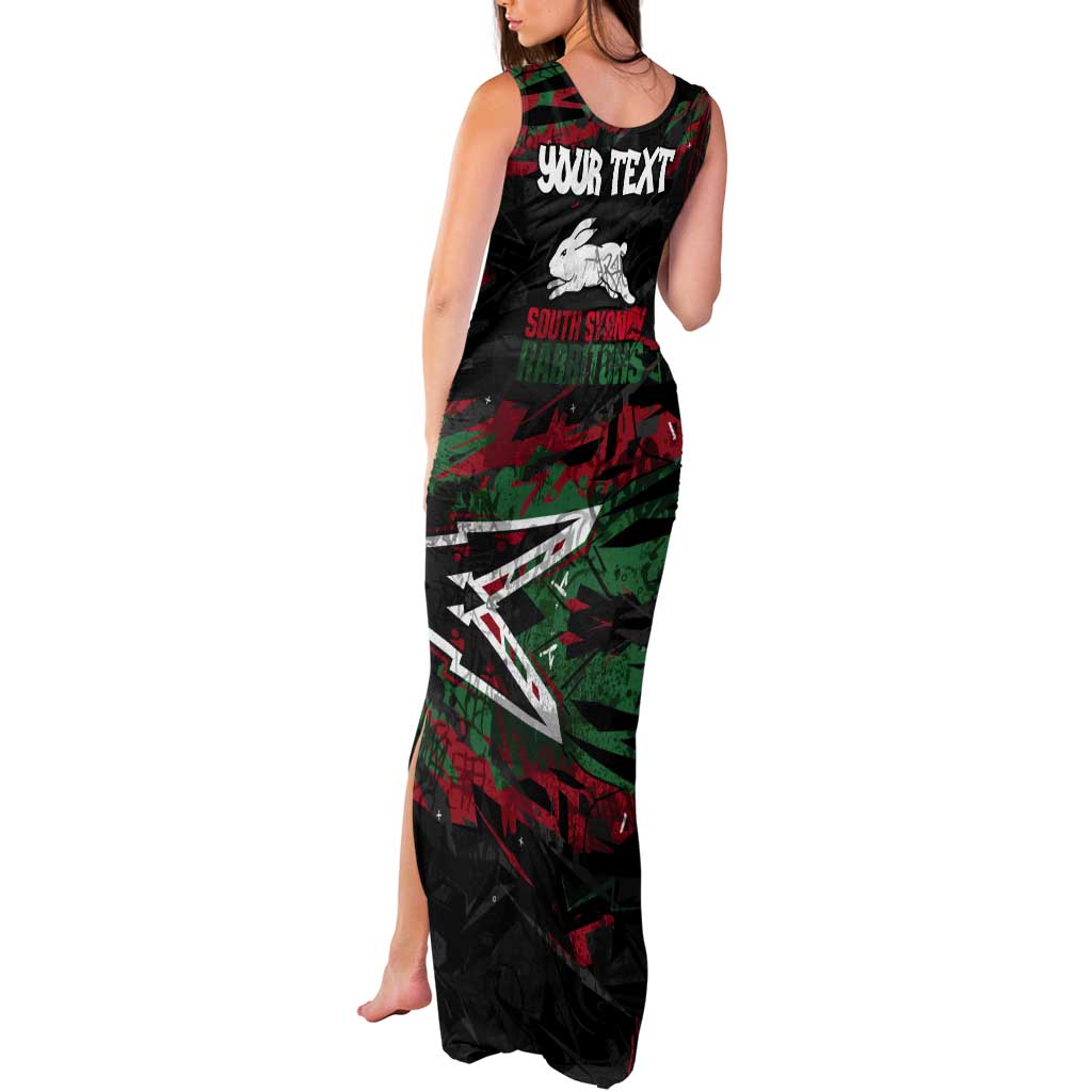 Personalized South Sydney Rabbitohs Tank Maxi Dress Graffiti Grunge Abstract Urban Street Style Design