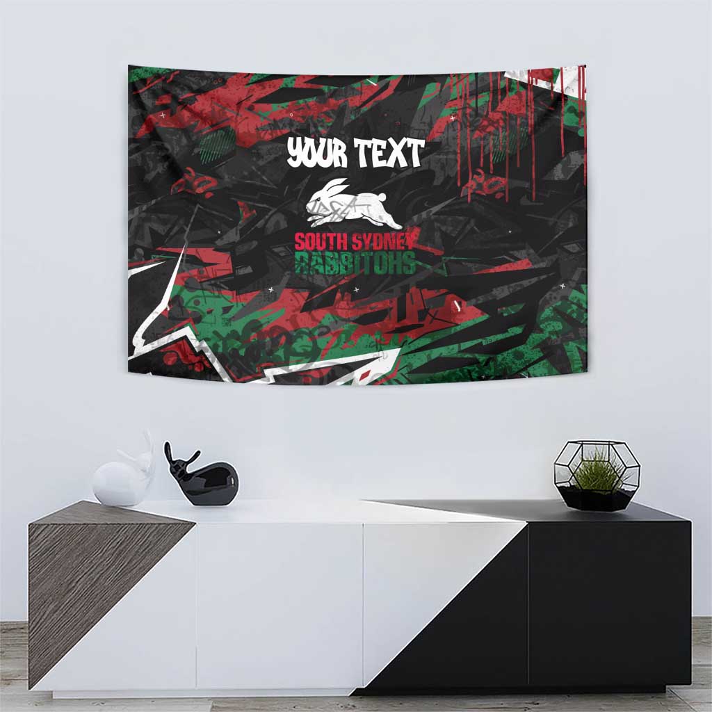 Personalized South Sydney Rabbitohs Tapestry Graffiti Grunge Abstract Urban Street Style Design