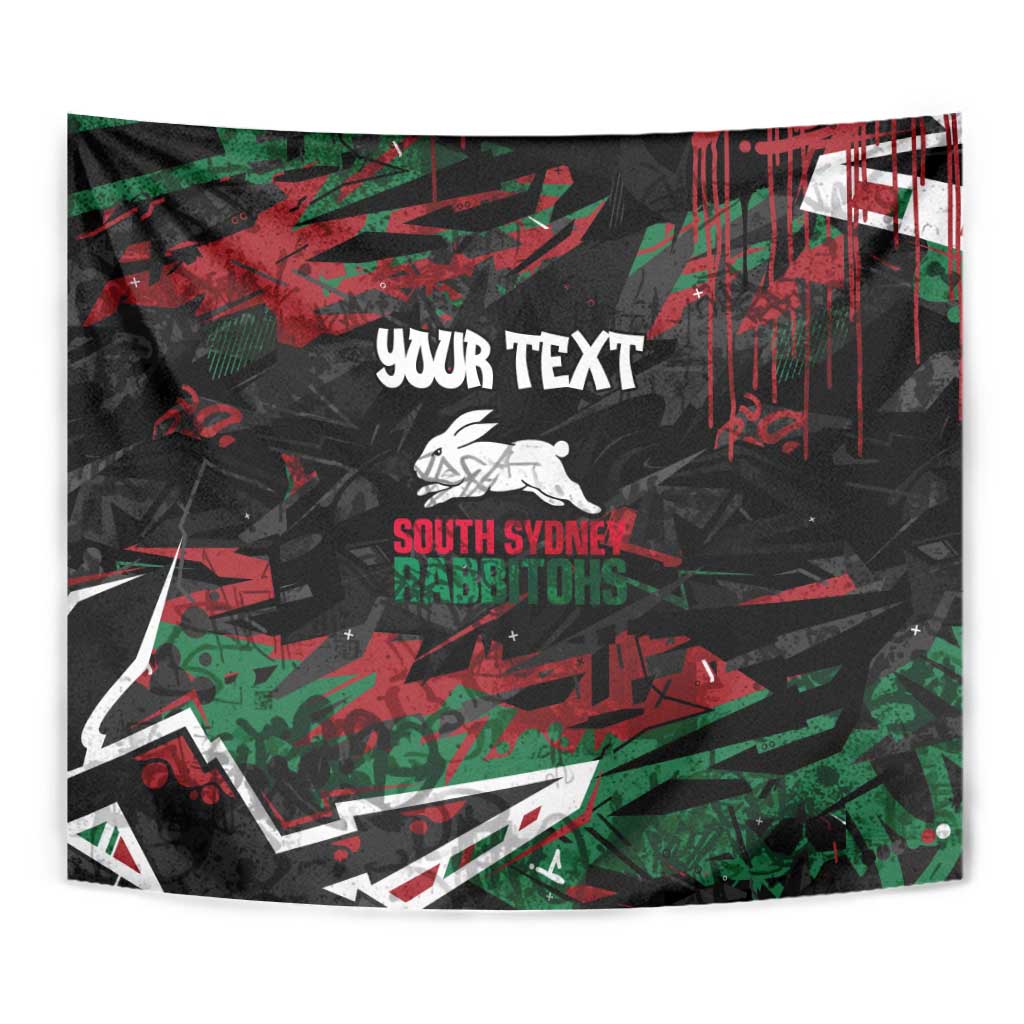 Personalized South Sydney Rabbitohs Tapestry Graffiti Grunge Abstract Urban Street Style Design