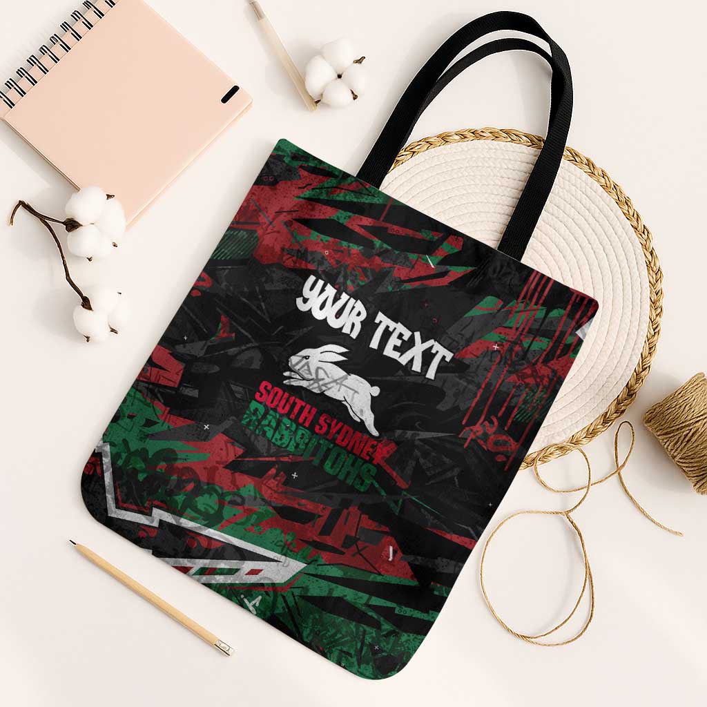 Personalized South Sydney Rabbitohs Tote Bag Graffiti Grunge Abstract Urban Street Style Design