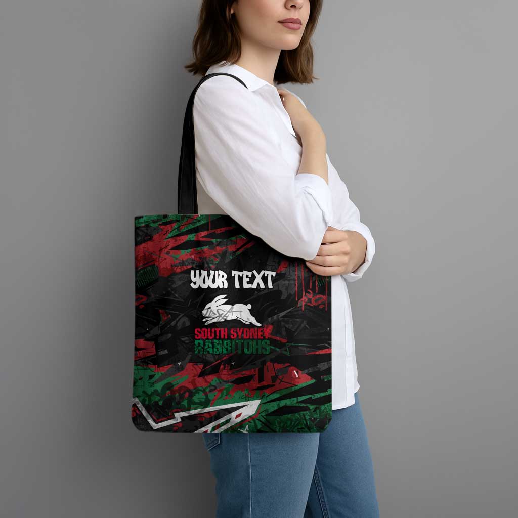 Personalized South Sydney Rabbitohs Tote Bag Graffiti Grunge Abstract Urban Street Style Design