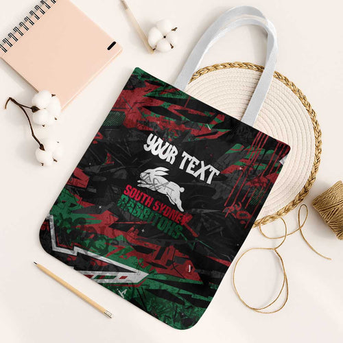 Personalized South Sydney Rabbitohs Tote Bag Graffiti Grunge Abstract Urban Street Style Design
