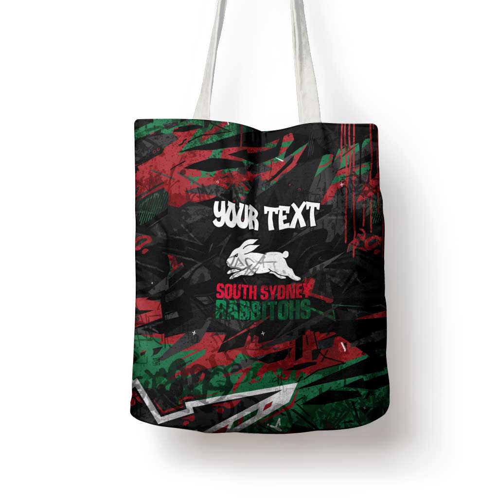 Personalized South Sydney Rabbitohs Tote Bag Graffiti Grunge Abstract Urban Street Style Design