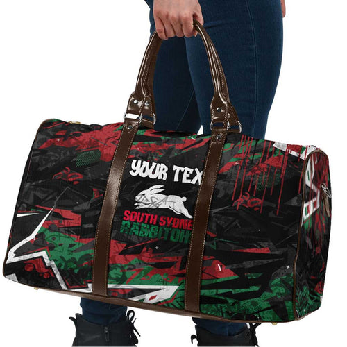 Personalized South Sydney Rabbitohs Travel Bag Graffiti Grunge Abstract Urban Street Style Design