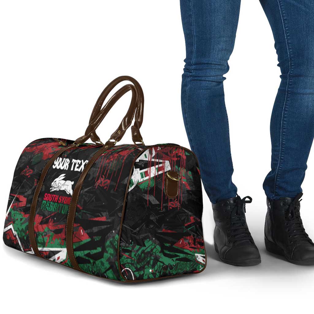 Personalized South Sydney Rabbitohs Travel Bag Graffiti Grunge Abstract Urban Street Style Design