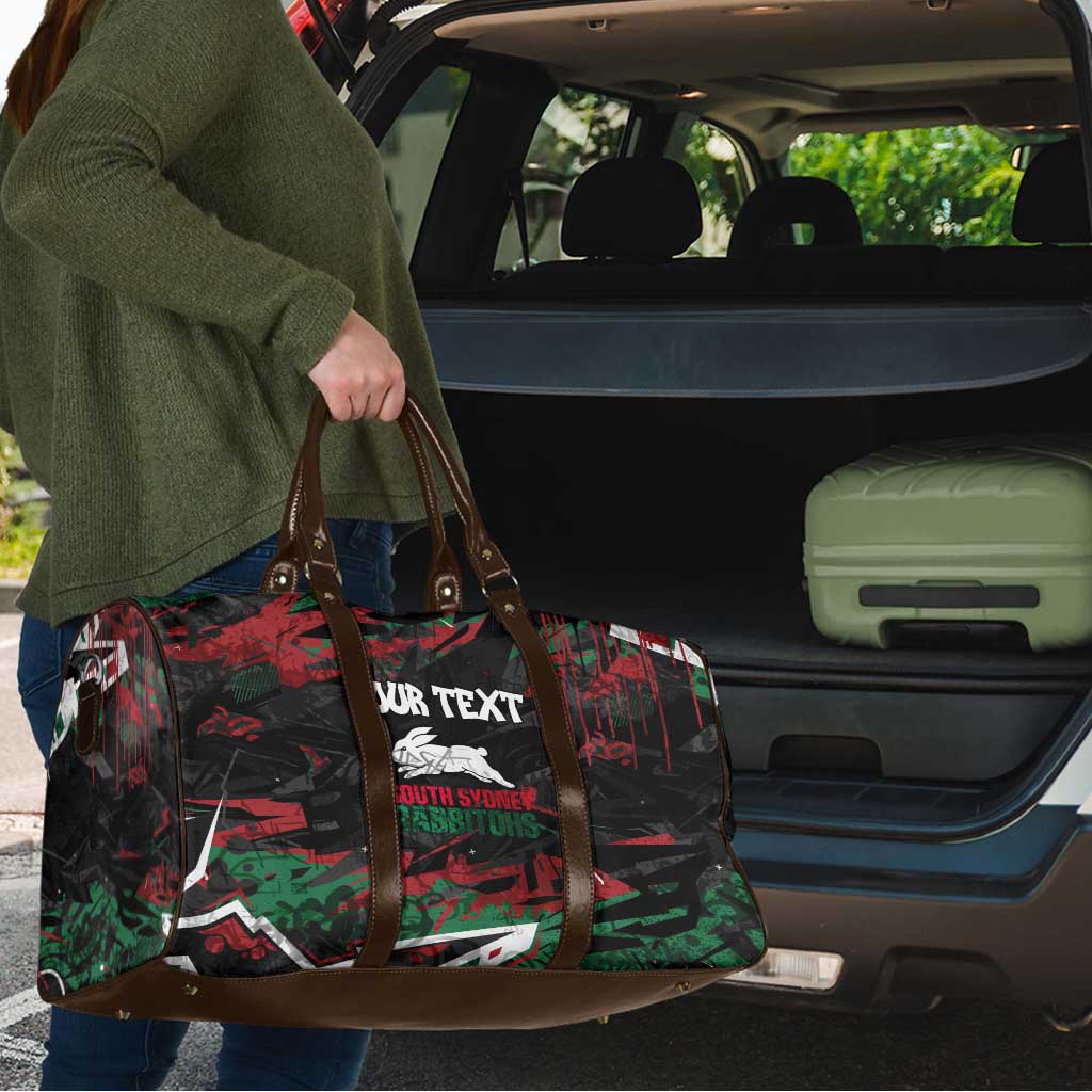 Personalized South Sydney Rabbitohs Travel Bag Graffiti Grunge Abstract Urban Street Style Design