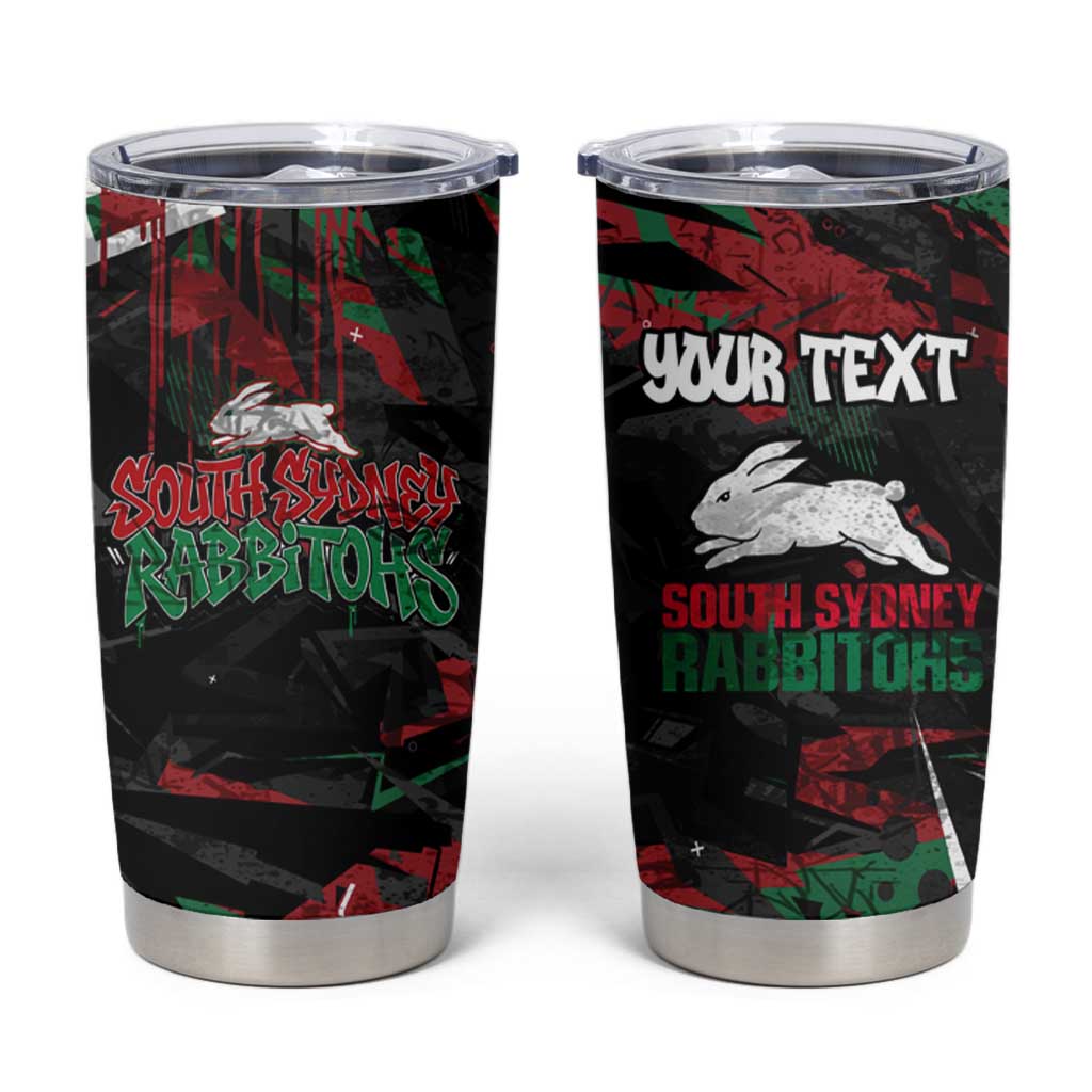 Personalized South Sydney Rabbitohs Tumbler Cup Graffiti Grunge Abstract Urban Street Style Design