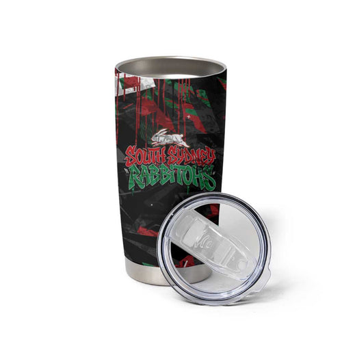 Personalized South Sydney Rabbitohs Tumbler Cup Graffiti Grunge Abstract Urban Street Style Design