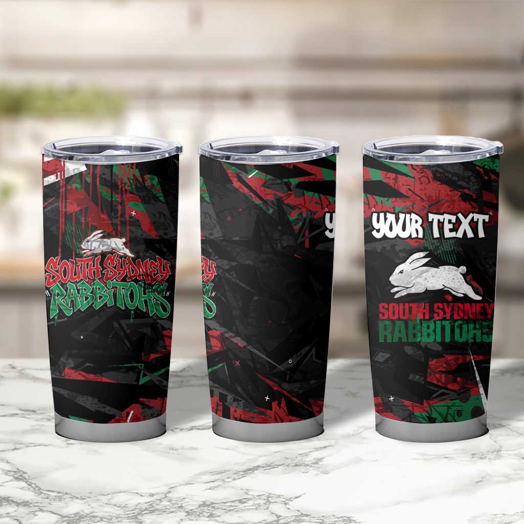 Personalized South Sydney Rabbitohs Tumbler Cup Graffiti Grunge Abstract Urban Street Style Design
