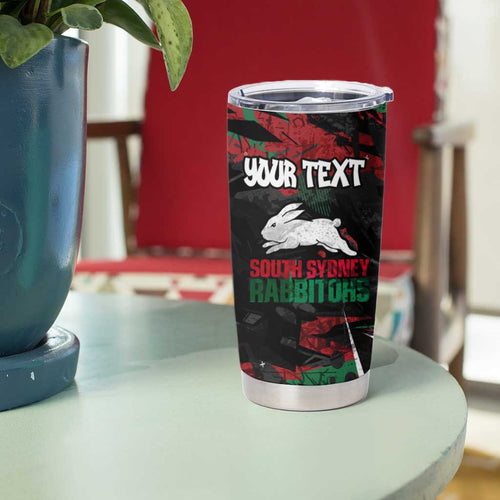 Personalized South Sydney Rabbitohs Tumbler Cup Graffiti Grunge Abstract Urban Street Style Design