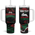 Personalized South Sydney Rabbitohs Tumbler With Handle Graffiti Grunge Abstract Urban Street Style Design