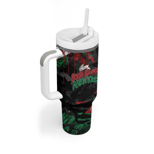 Personalized South Sydney Rabbitohs Tumbler With Handle Graffiti Grunge Abstract Urban Street Style Design