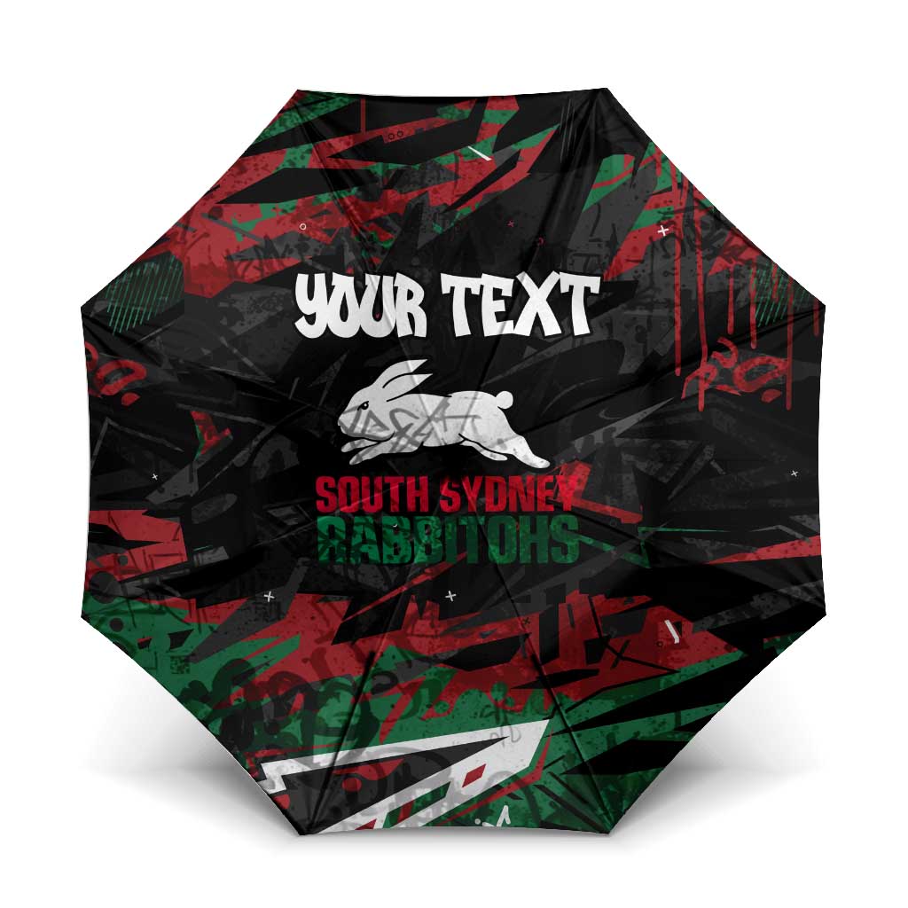 Personalized South Sydney Rabbitohs Umbrella Graffiti Grunge Abstract Urban Street Style Design