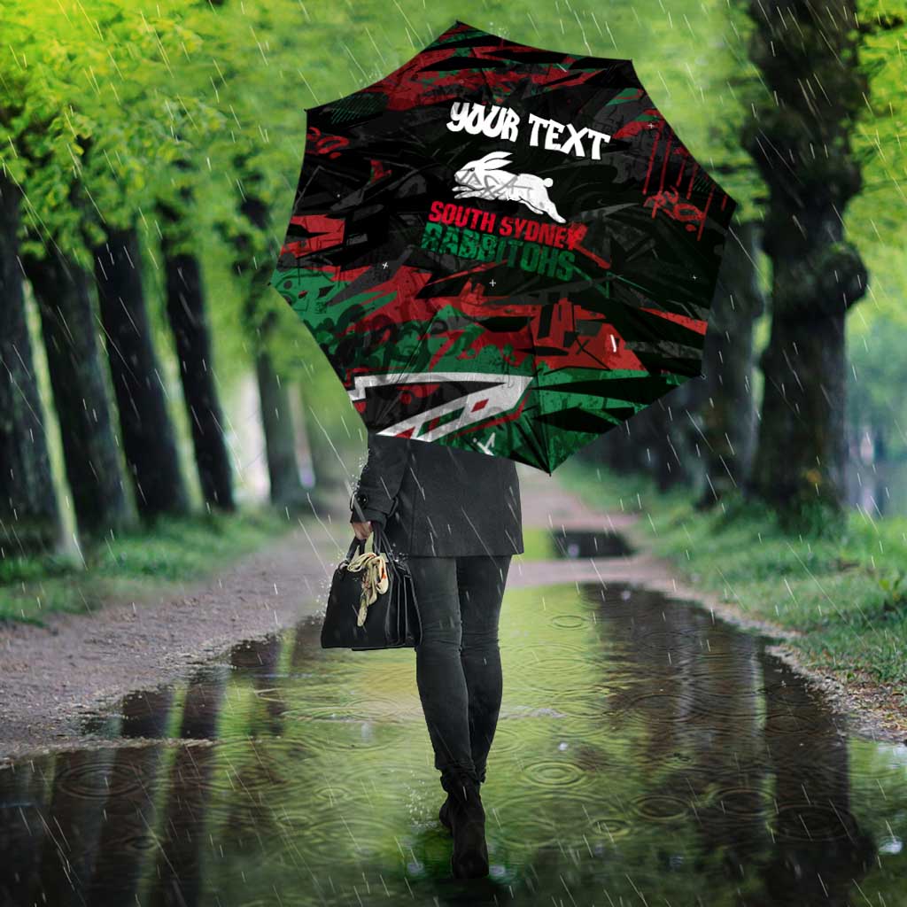 Personalized South Sydney Rabbitohs Umbrella Graffiti Grunge Abstract Urban Street Style Design