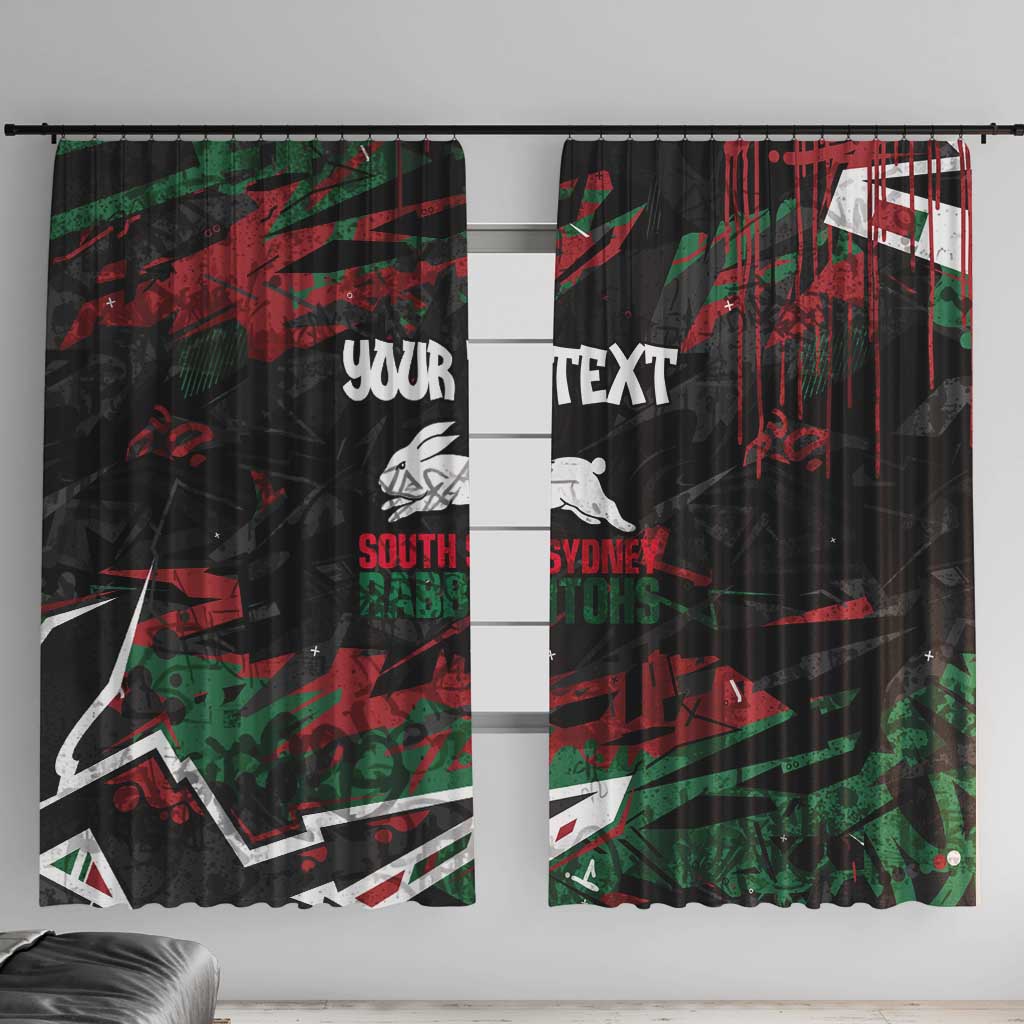Personalized South Sydney Rabbitohs Window Curtain Graffiti Grunge Abstract Urban Street Style Design