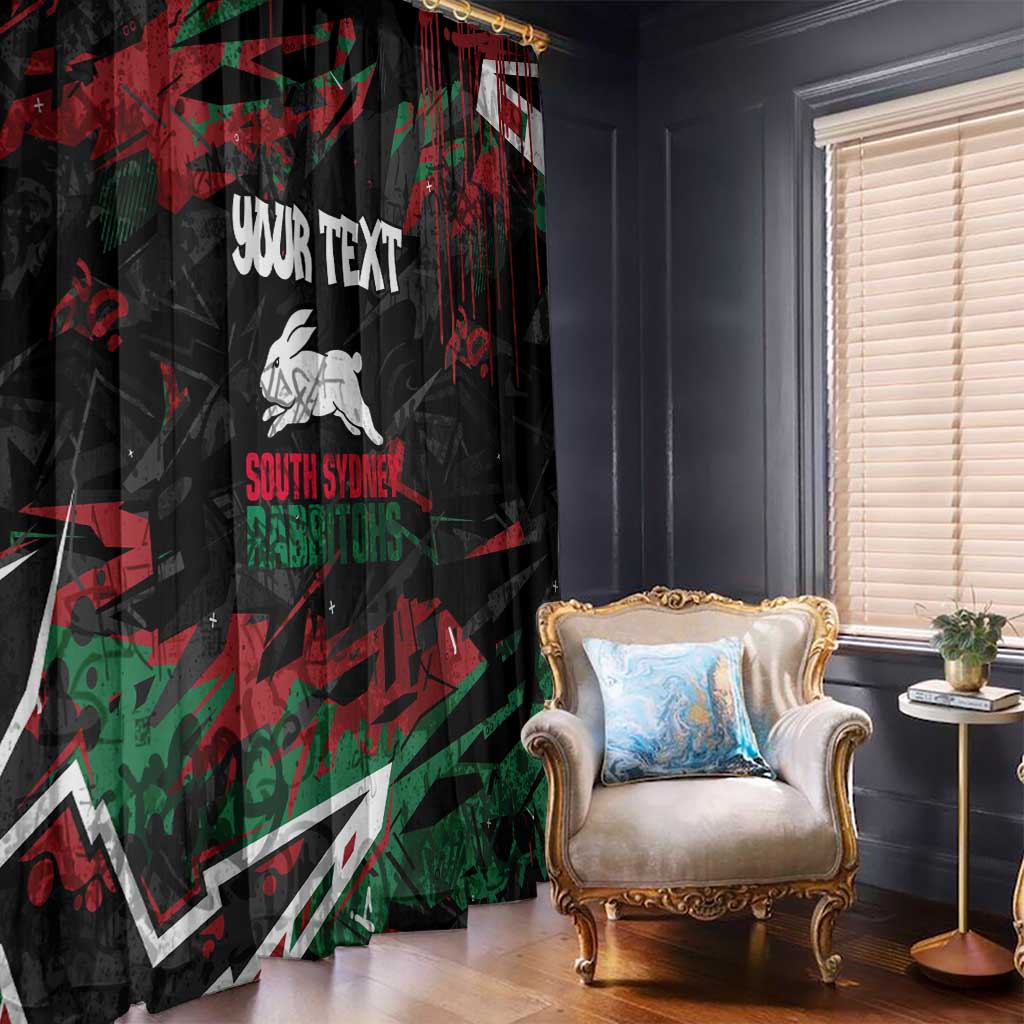 Personalized South Sydney Rabbitohs Window Curtain Graffiti Grunge Abstract Urban Street Style Design