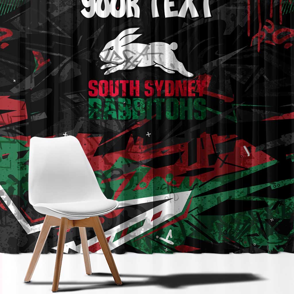 Personalized South Sydney Rabbitohs Window Curtain Graffiti Grunge Abstract Urban Street Style Design