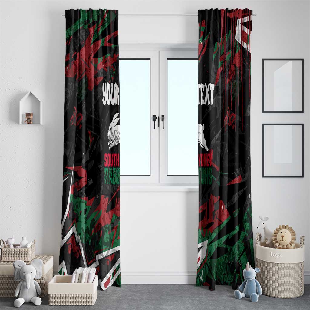 Personalized South Sydney Rabbitohs Window Curtain Graffiti Grunge Abstract Urban Street Style Design