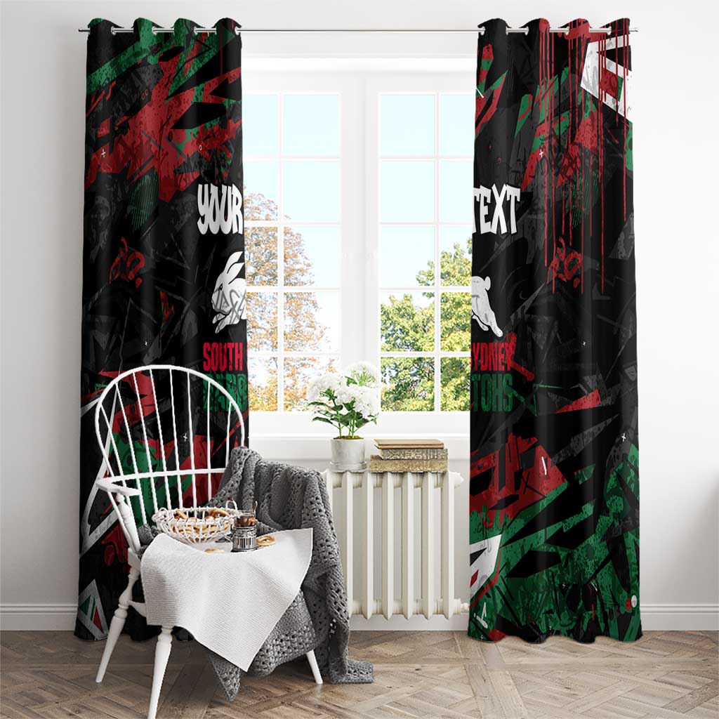 Personalized South Sydney Rabbitohs Window Curtain Graffiti Grunge Abstract Urban Street Style Design