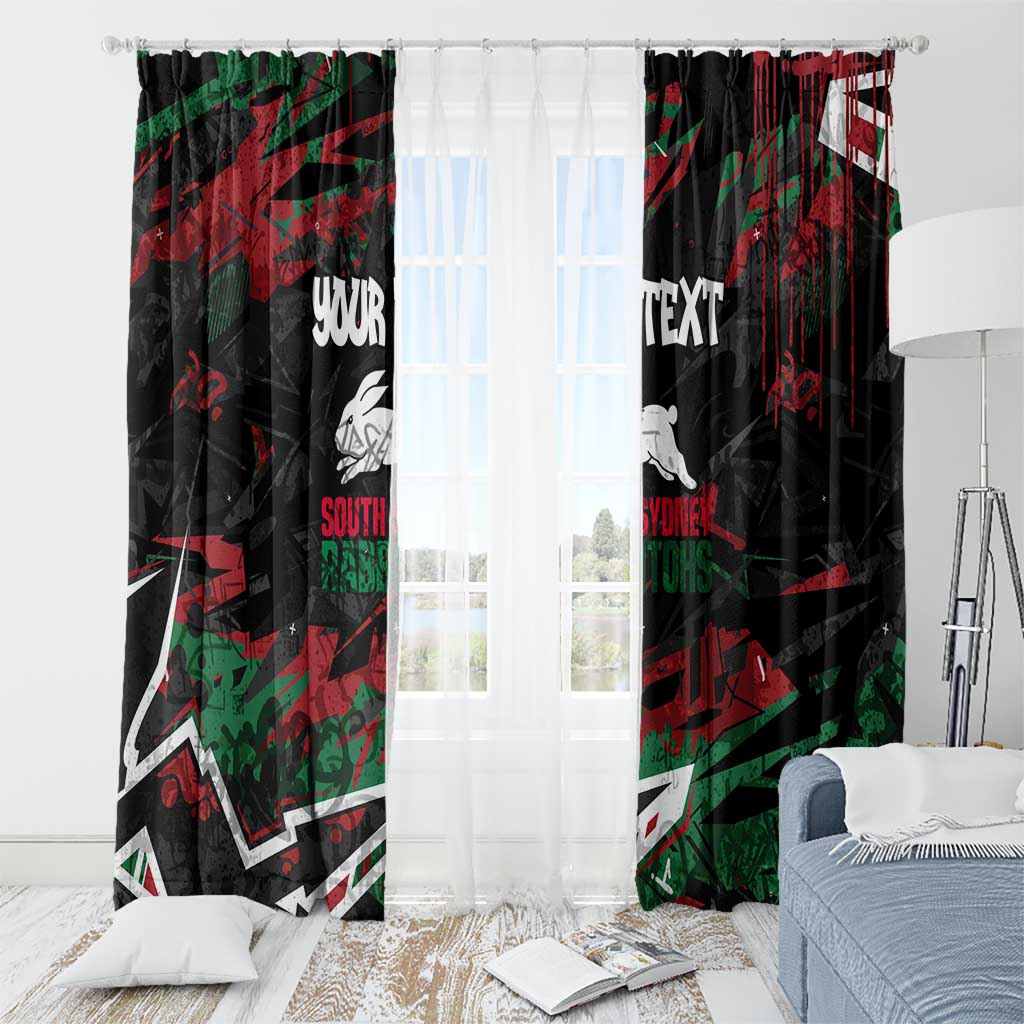 Personalized South Sydney Rabbitohs Window Curtain Graffiti Grunge Abstract Urban Street Style Design