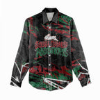 Personalized South Sydney Rabbitohs Women Casual Shirt Graffiti Grunge Abstract Urban Street Style Design