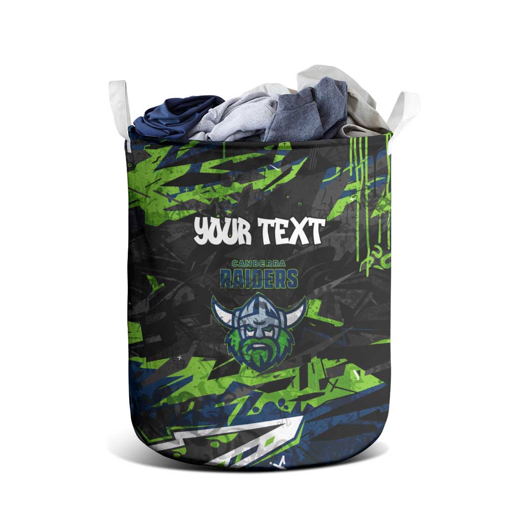 Personalized Canberra Raiders Laundry Basket Graffiti Grunge Abstract Urban Street Style Design