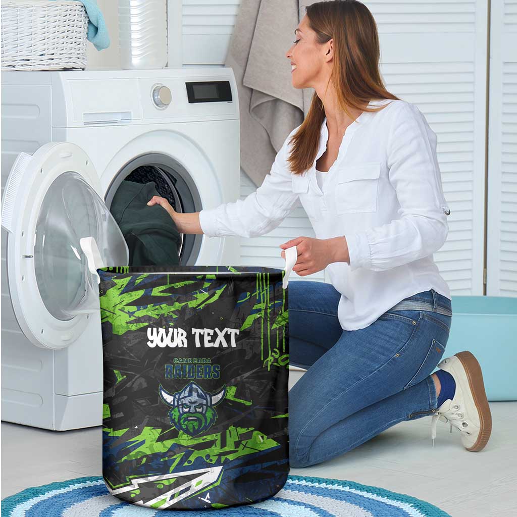 Personalized Canberra Raiders Laundry Basket Graffiti Grunge Abstract Urban Street Style Design