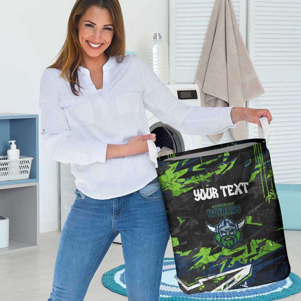 Personalized Canberra Raiders Laundry Basket Graffiti Grunge Abstract Urban Street Style Design