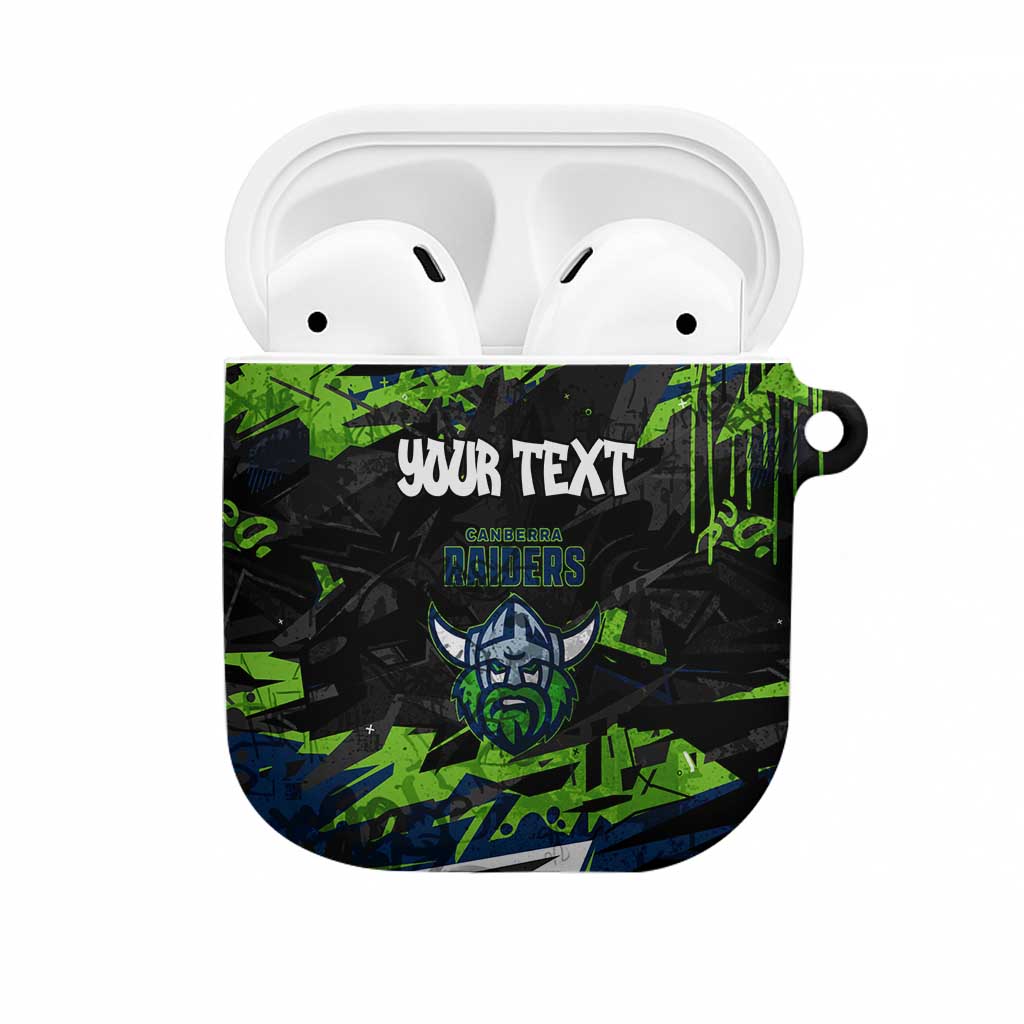 Personalized Canberra Raiders AirPods Case Graffiti Grunge Abstract Urban Street Style Design