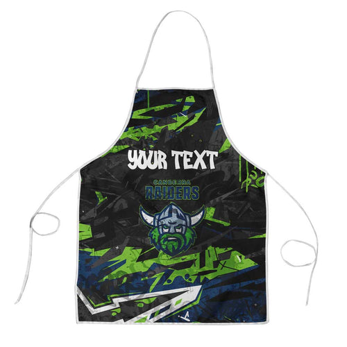 Personalized Canberra Raiders Apron Graffiti Grunge Abstract Urban Street Style Design