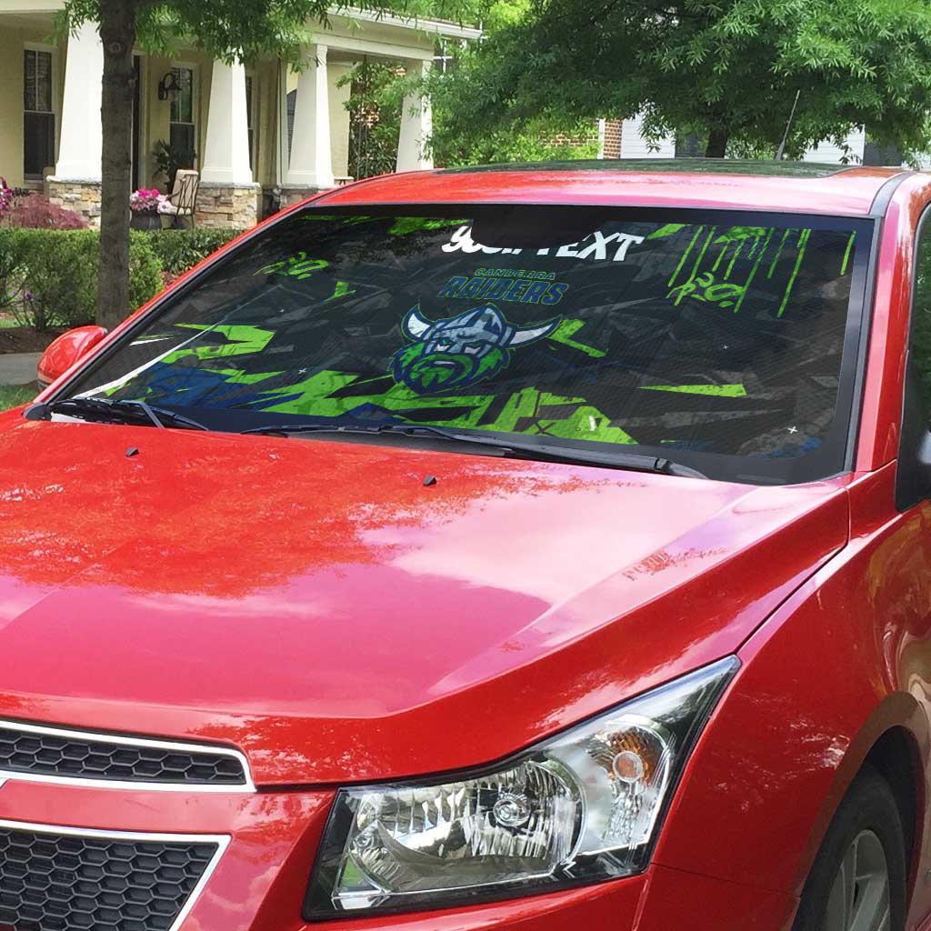 Personalized Canberra Raiders Auto Sun Shade Graffiti Grunge Abstract Urban Street Style Design