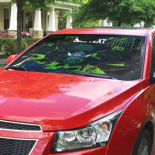 Personalized Canberra Raiders Auto Sun Shade Graffiti Grunge Abstract Urban Street Style Design